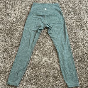 Subtle green Lululemon Align leggings. Lightly worn.